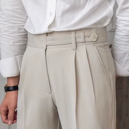 Men’s Pleated Tapered Trousers