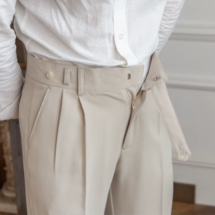 Men’s Pleated Tapered Trousers