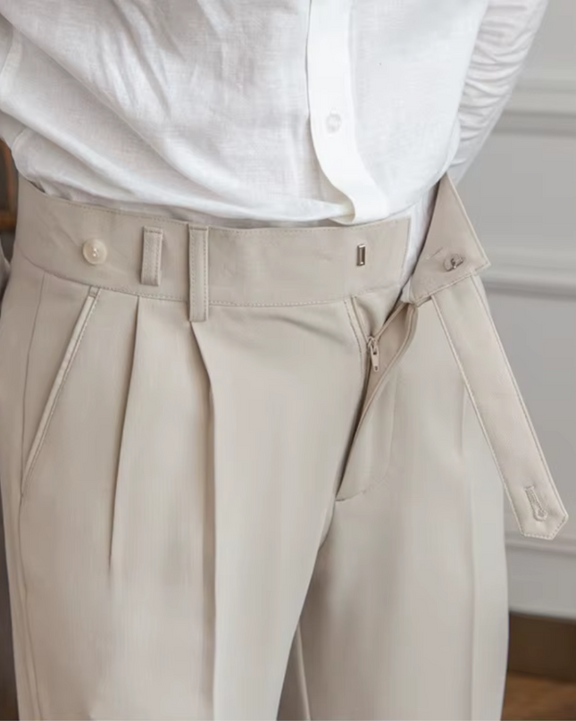 Men’s Pleated Tapered Trousers
