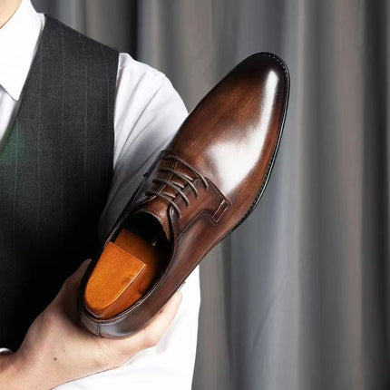 Men’s Polished Lace-Up Oxford Shoes