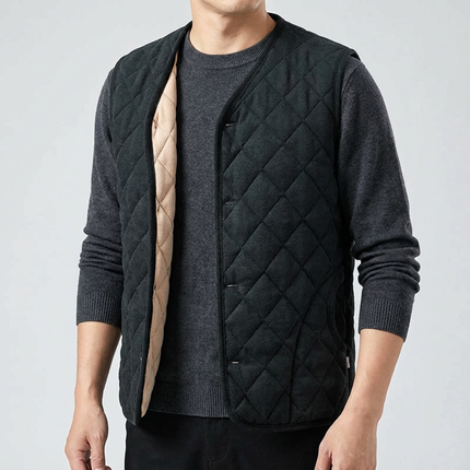 Men’s Quilted Button Vest