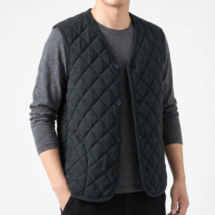 Men’s Quilted Button Vest