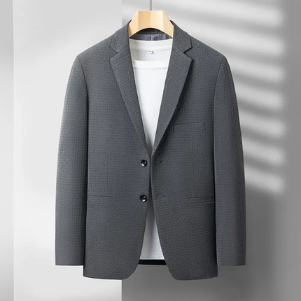 Men’s Refined Texture Two-Button Blazer
