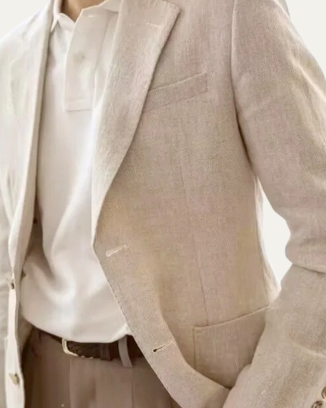 Men’s Refined Textured Notched Blazer