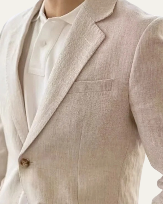 Men’s Refined Textured Notched Blazer