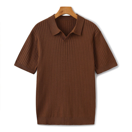 Men’s Ribbed Knit Polo