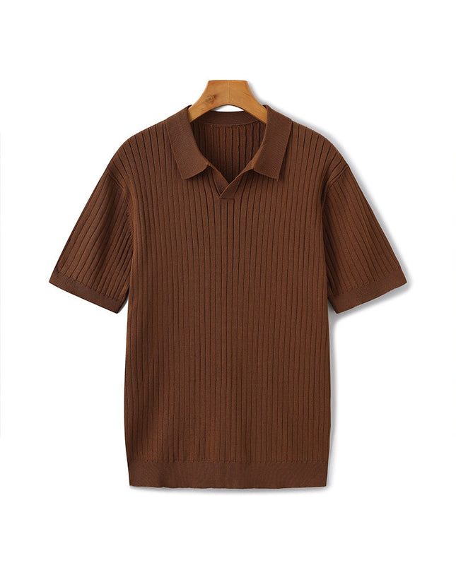 Men’s Ribbed Knit Polo