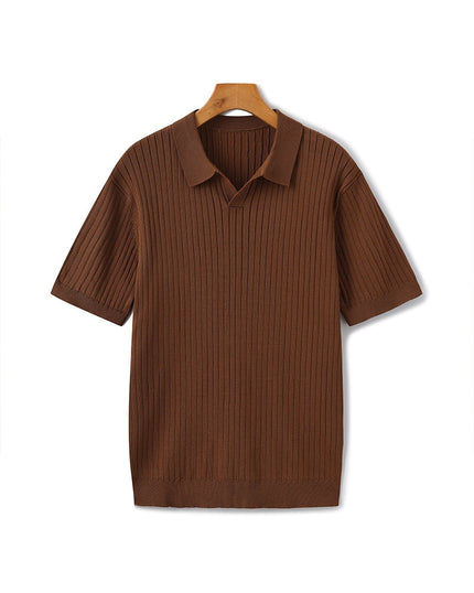 Men’s Ribbed Knit Polo
