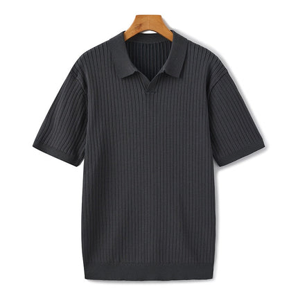 Men’s Ribbed Knit Polo