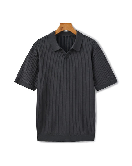 Men’s Ribbed Knit Polo