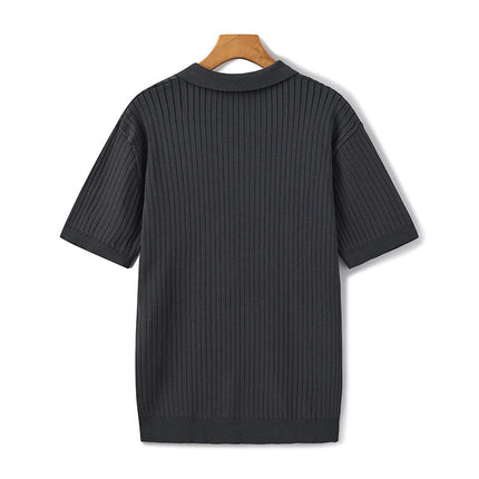 Men’s Ribbed Knit Polo