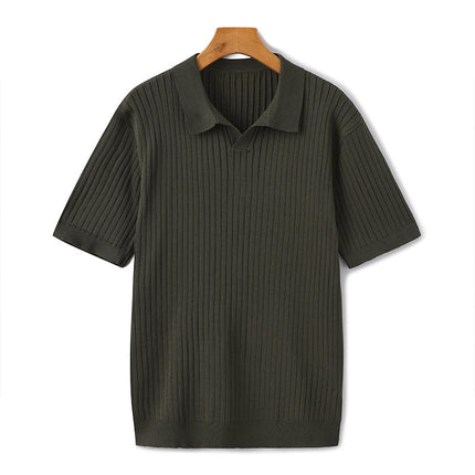 Men’s Ribbed Knit Polo
