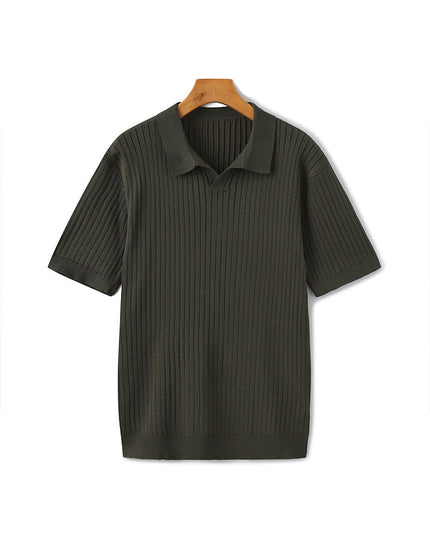 Men’s Ribbed Knit Polo