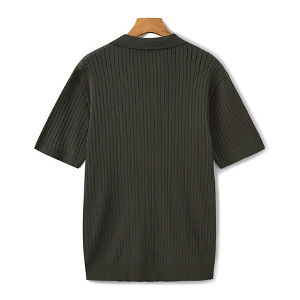 Men’s Ribbed Knit Polo