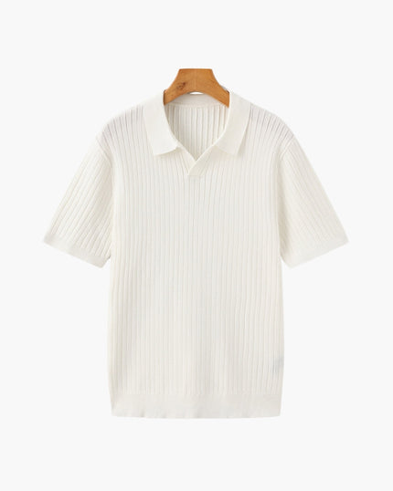 Men’s Ribbed Knit Polo
