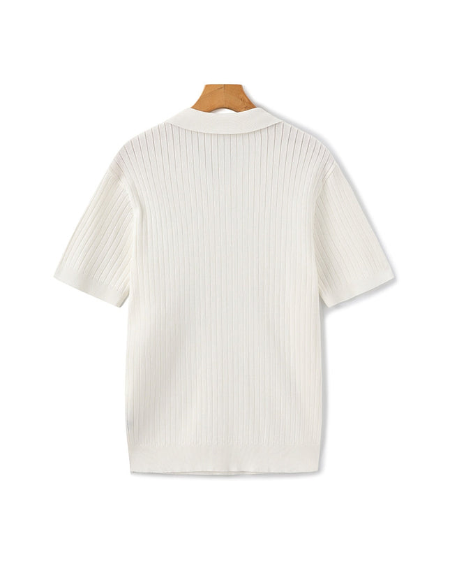 Men’s Ribbed Knit Polo