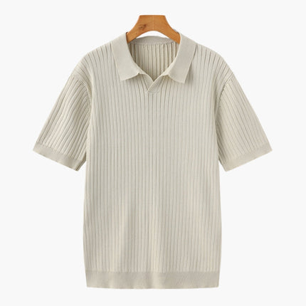 Men’s Ribbed Knit Polo