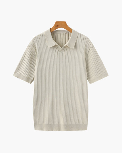 Men’s Ribbed Knit Polo
