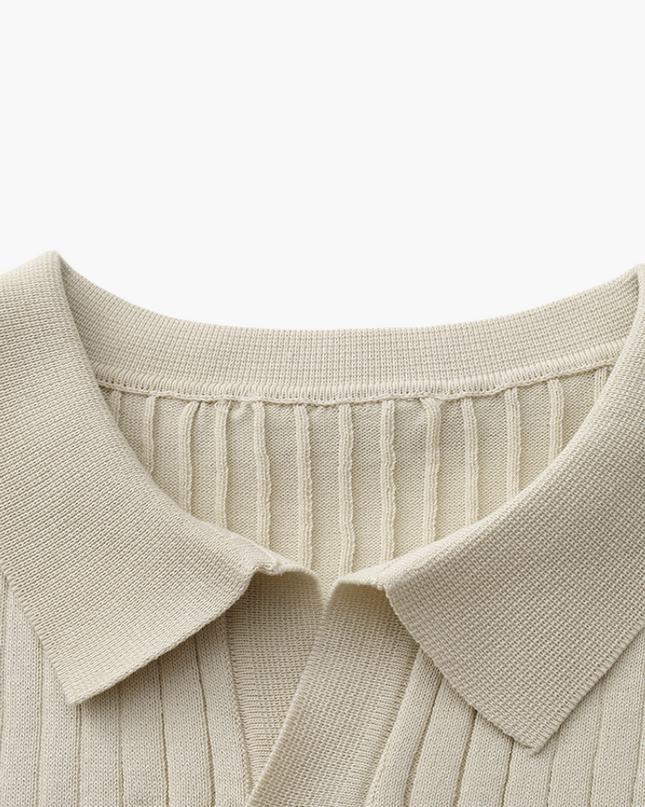 Men’s Ribbed Knit Polo
