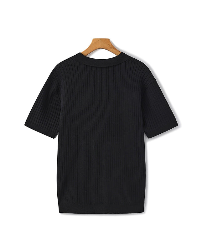 Men’s Ribbed Knit Polo