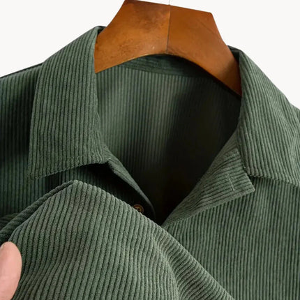 Men’s Ribbed Polo Top – Open Collar Summer Shirt