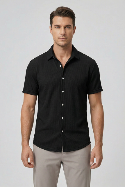 Men’s Ribbed Short Sleeve Shirt