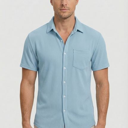 Men’s Ribbed Short Sleeve Shirt