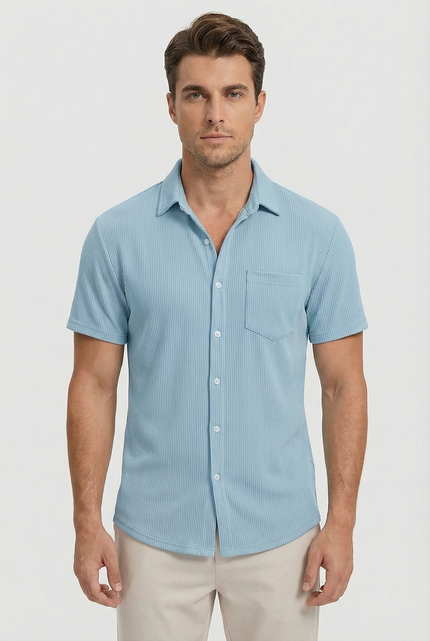 Men’s Ribbed Short Sleeve Shirt