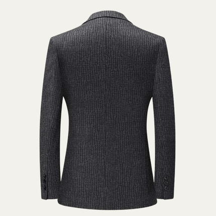 Men’s Ribbed Texture Two-Button Blazer