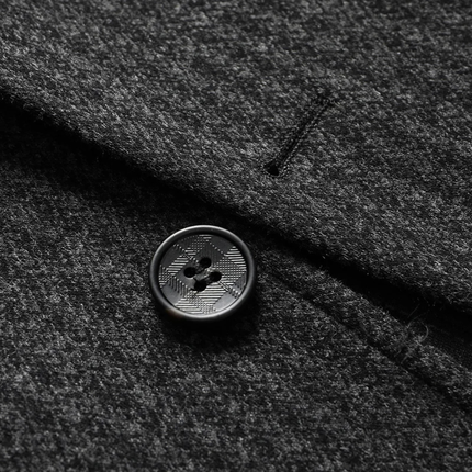 Men’s Ribbed Texture Two-Button Blazer