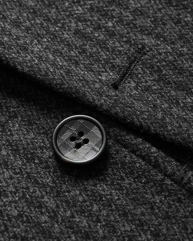 Men’s Ribbed Texture Two-Button Blazer