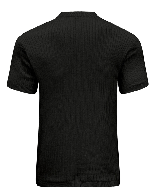 Men’s Ribbed Zip Polo – Short Sleeve Knit Top