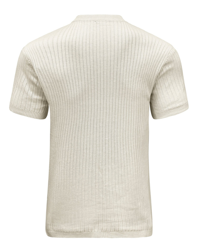 Men’s Ribbed Zip Polo – Short Sleeve Knit Top