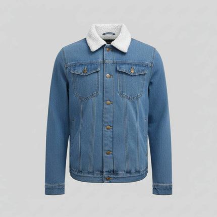 Men’s Sherpa Collar Denim Jacket