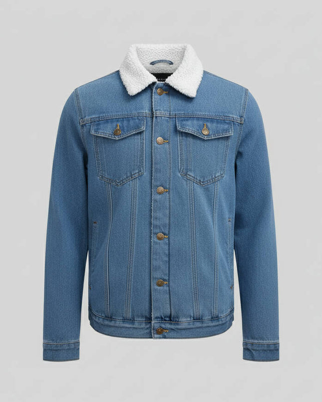 Men’s Sherpa Collar Denim Jacket