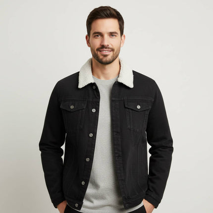 Men’s Sherpa Collar Denim Jacket