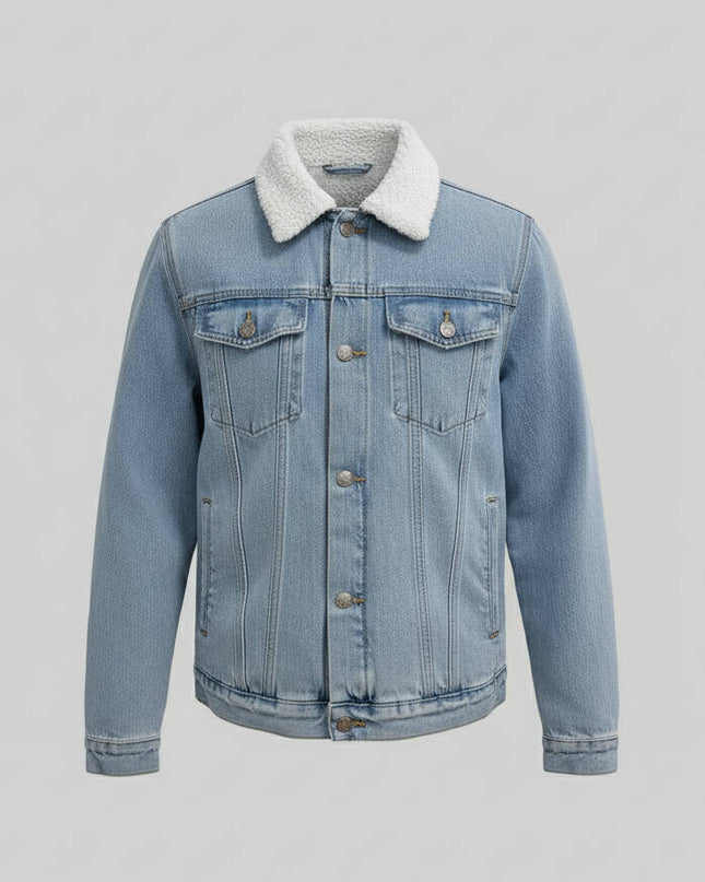 Men’s Sherpa Collar Denim Jacket