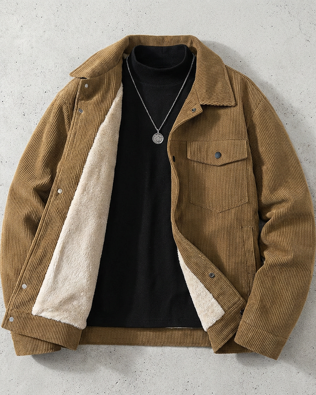 Men’s Sherpa Lined Corduroy Jacket