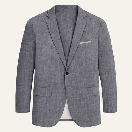 Men’s Single-Breasted Blazer with Notch Lapel and Chest Pocket