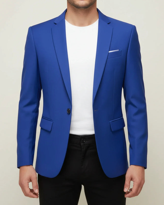 Men’s Single-Button Notched Blazer