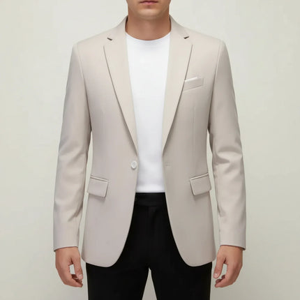 Men’s Single-Button Notched Blazer