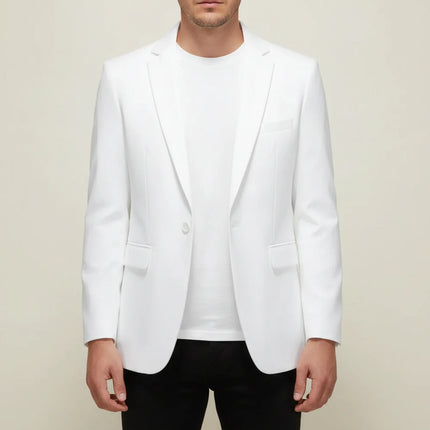Men’s Single-Button Notched Blazer