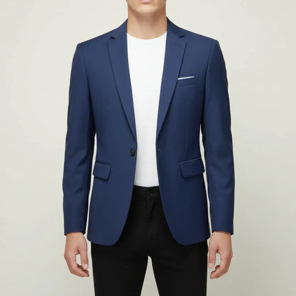 Men’s Single-Button Notched Blazer