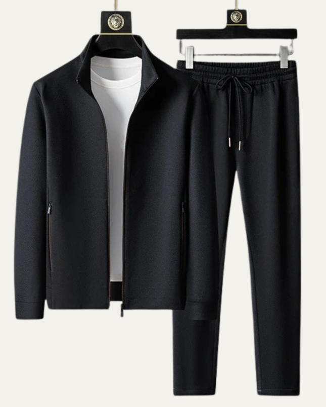 Men’s Slim Fit Tracksuit Set – Zip Up Jacket & Joggers