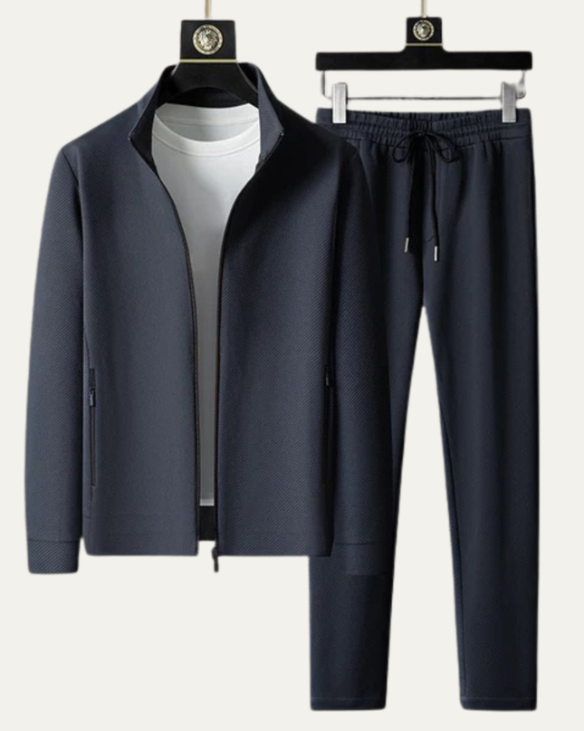 Men’s Slim Fit Tracksuit Set – Zip Up Jacket & Joggers