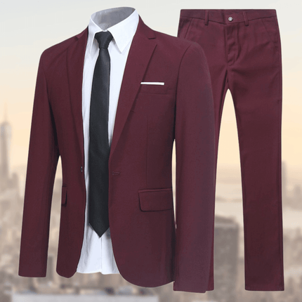 Men’s Slim Fit Two-Piece Suit Set