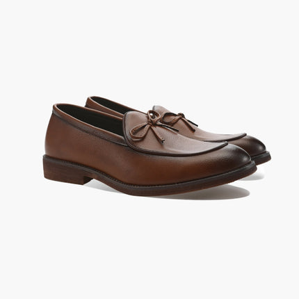 Men’s Slip-On Loafers with Bow Detail