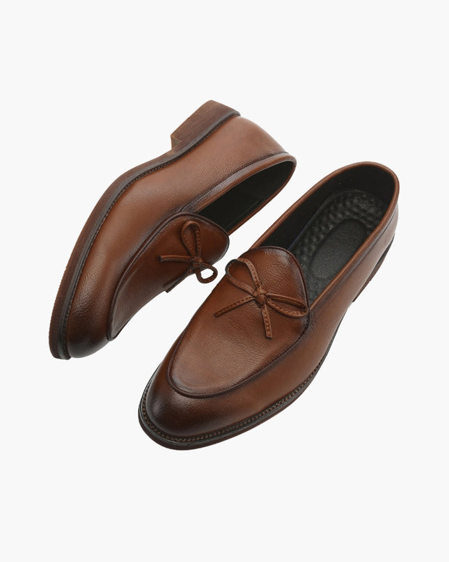 Men’s Slip-On Loafers with Bow Detail