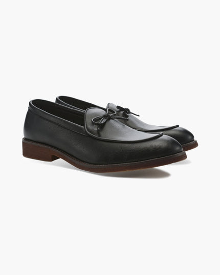 Men’s Slip-On Loafers with Bow Detail