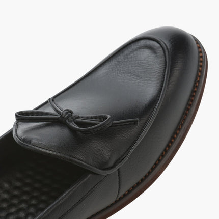 Men’s Slip-On Loafers with Bow Detail